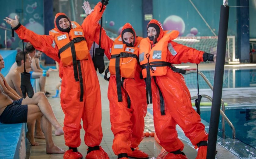 Survival training for Superyacht crew course