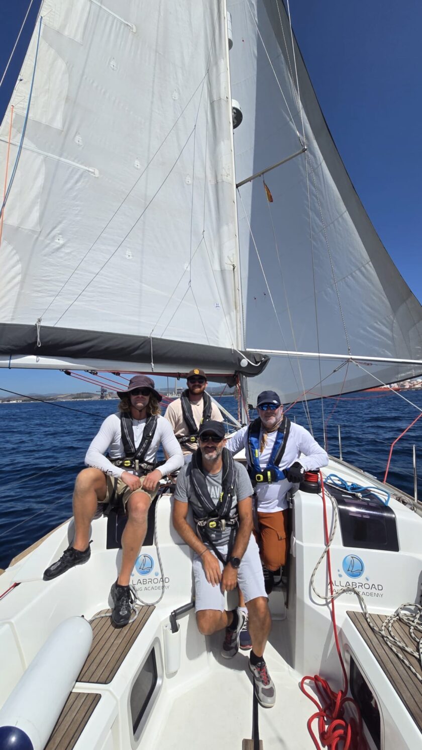 RYA Yachtmaster Fast Track Sail Course Training Fast Track yacht masters goose winging on a mile builder